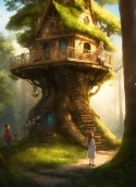 Tree House Realme GT Neo 3T Wallpaper
