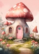 Mushroom House HTC U20 5G Wallpaper