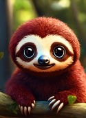 Cute Baby Sloth Oppo A55s Wallpaper