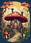 Mushroom House QMobile Noir A55 Wallpaper