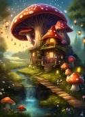 Mushroom House Micromax A59 Bolt Wallpaper