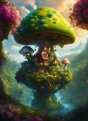Mushroom House Samsung Galaxy Note 5 Wallpaper