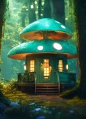 Mushroom House HTC Legend Wallpaper
