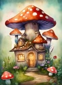 Mushroom House Samsung Droid Charge Wallpaper