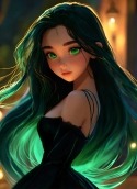 Cute Girl With Green Eyes TCL 20B Wallpaper
