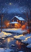 Snowy House TCL 50 5G Wallpaper
