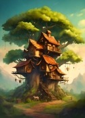 Tree House Oppo Find N Wallpaper