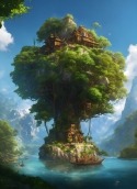Floating Island Alcatel One Touch M&amp;#039;Pop Wallpaper