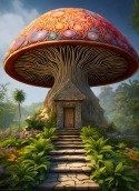 Mushroom House Vivo Y36 5G Wallpaper