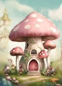 Mushroom House Amazon Fire HD 10 (2019) Wallpaper