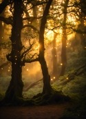 Mystical Forest Samsung Galaxy Z Fold5 Wallpaper