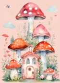 Mushroom House Samsung Galaxy S21+ 5G Wallpaper