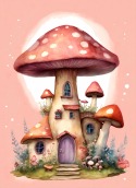 Mushroom House Realme C51 Wallpaper