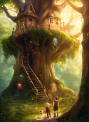 Tree House Samsung Galaxy M05 Wallpaper