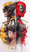 Deadpool &amp; Wolverine Asus ROG Phone 9 Pro Wallpaper