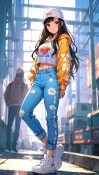 Cute Gamer Girl Dell Streak 10 Pro Wallpaper