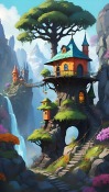 Tree House Realme V13 5G Wallpaper