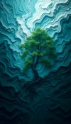 Abstract Tree Vivo iQOO Z6x Wallpaper